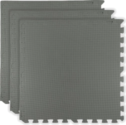 Αφρώδες υπόστρωμα δαπέδου HUMBI 180 × 60 εκ., μεγάλα παζλ, αδιάβροχο, ασφαλές, σκούρο γκρι (3 τεμ.)