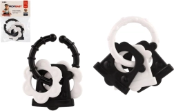 Οδοντοδρόχοι για μωρά – ασπρόμαυρα σχήματα, κουδουνίστρα και λαβή