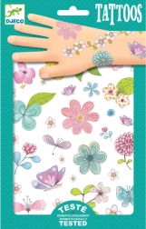 Djeco προσωρινά τατουάζ με λουλούδια (2 φύλλα)