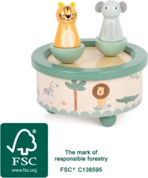 Ξύλινη μουσική κασετίνα Safari small foot