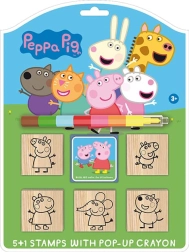 Σετ σφραγίδων Peppa Pig με κηρομπογιά