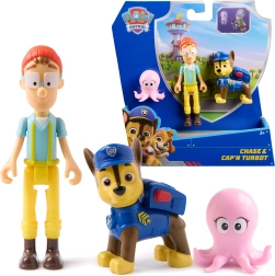 Φιγούρες Paw Patrol Chase, καπετάνιος Turbot και χταποδάκι – σετ Adventure Bay