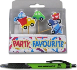 Διακοσμητικά κεράκια σε σχήμα μικρών αυτοκινήτων, πολύχρωμα