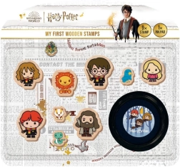Τα πρώτα μου σφραγιδάκια HARRY POTTER ξύλινο σετ 9+1 με ταμπόν μελανιού
