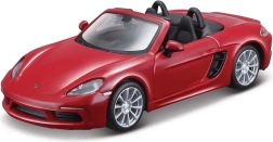 Μεταλλικό μοντέλο αυτοκινήτου Bburago 1:32 Porsche 718 Boxster – σκούρο κόκκινο, κίτρινο