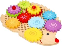 Ξύλινος σκαντζόχοιρος με οδοντωτούς τροχούς LELIN