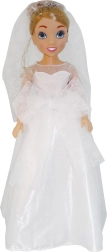 Κούκλα νύφη 80 cm με κομψό νυφικό
