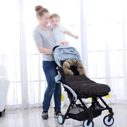 Χειμερινός υπνόσακος για καροτσάκι και έλκηθρο με οικολογική γούνα 100 cm