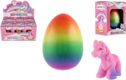 Εκκολαπτόμενος μονόκερος πλαστικός 7x10 cm σε κουτάκι