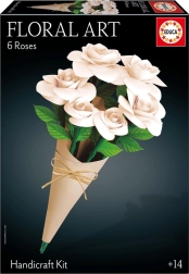 Educa 3D puzzle Floral Art – λευκά τριαντάφυλλα