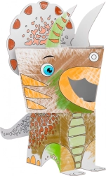 Χάρτινο 3D παζλ για χρωμάτισμα – γάτα – Τρικεράτωψ