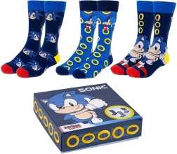 Σετ καλτσών Sonic – 3 ζευγάρια σε κουτί δώρου