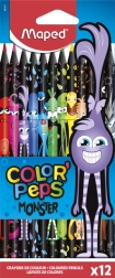 Τριγωνικά ξυλομπογιές Maped Color'Peps Monster 12 τεμ.