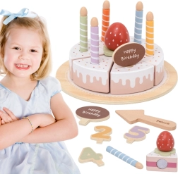 Viga ξύλινη τούρτα γενεθλίων για κόψιμο