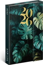 Εβδομαδιαίο μαγνητικό ημερολόγιο Monstera 2026, 11 x 16 εκ.