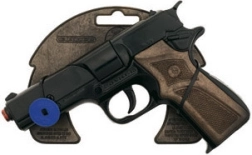 Αστυνομικό μεταλλικό πιστόλι για καψούλια, μαύρο, 8 βολές