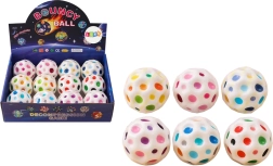 Διαστημική μπάλα για ρίψη και συμπίεση με αυλακώσεις, λευκή 7 εκ.