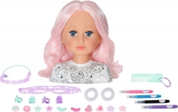 Baby Born δημιουργικό κεφάλι για χτένισμα 22 cm με αξεσουάρ