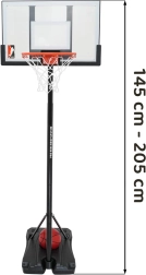 Ρυθμιζόμενη μπασκέτα 205 cm με αξεσουάρ