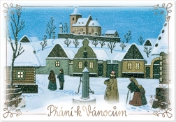 Χριστουγεννιάτικη ευχή με μοτίβο στεφάνου