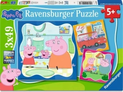 Παζλ Ravensburger Γουρουνάκι Πέππα – η οικογένεια πρώτα, 3×49 κομμάτια