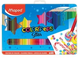 Τριγωνικές ξυλομπογιές Maped Color'Peps 48 τεμ. σε μεταλλική κασετίνα