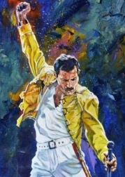 Ζωγραφική με διαμαντάκια Freddie Mercury 30 × 40 cm