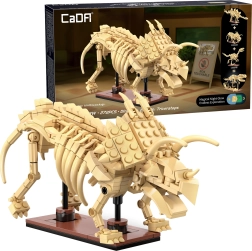 Σετ κατασκευής CaDA Dinosaur Fossils: τρικεράτοπας – φωτεινός σκελετός, 272 κομμάτια