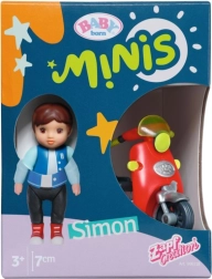 BABY born Minis σετ με σκούτερ και κούκλα Simon, 7 cm