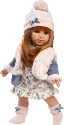 Ρεαλιστική κούκλα με μαλακό υφασμάτινο σώμα 35 cm Llorens NICOLE