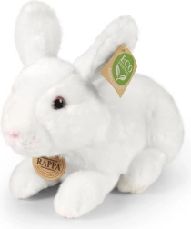 Λούτρινο λευκό κουνελάκι ξαπλωτό 23 cm eco-friendly