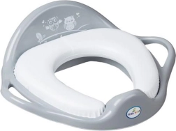 Παιδικό μαλακό καπάκι τουαλέτας με κουκουβάγιες, γκρι