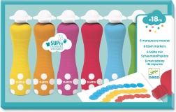 Djeco αφρώδη χρώματα με σφουγγαρένιο απλικατέρ για παιδιά