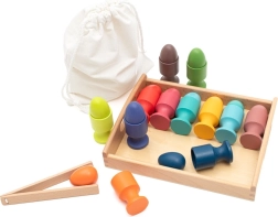 Ξύλινο ένθετο παιχνίδι αυγά Montessori BABY MIX