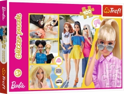 Παζλ 100 κομματιών Glitter Μπρονκατέ Barbie