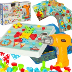 Δημιουργικό κατασκευαστικό σετ με τρυπάνι σε βαλιτσάκι, 261 κομμάτια