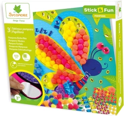 Stick & Fun διακόσμηση με πομ-πον Πεταλουδίτσες