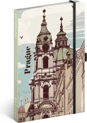 Σημειωματάριο Praha με γραμμές 13 × 21 cm