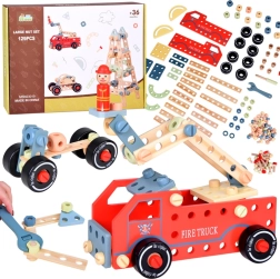 Ξύλινο δημιουργικό σετ κατασκευών 129 κομμάτια