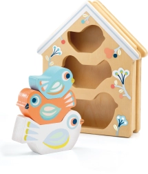 Ενθετό παζλ «Σπιτάκι πουλιών» από τη Djeco