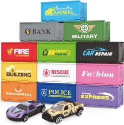 Πόλη με κοντέινερ με 6 κοντέινερ