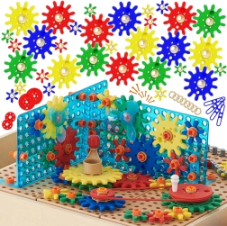 Σετ γραναζιών και τροχαλιών MASTERKIDZ STEM, 198 τεμάχια