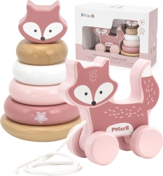 Ξύλινο σετ VIGA PolarB – πύργος στοίβαξης αλεπού και συρόμενη αλεπού