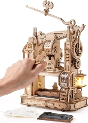 Robotime ROKR φωτιζόμενο ξύλινο 3D παζλ – κλασική τυπογραφική μηχανή (303 κομμάτια)