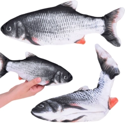 Διαδραστικό λούτρινο ψάρι με κινούμενη ουρά, USB, 25 cm