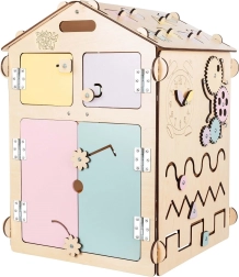 BusyKids Montessori σπιτάκι δραστηριοτήτων σε παστέλ