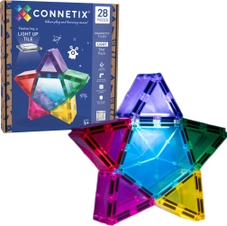 Connetix Light Star Pack μαγνητικά δομικά πλακίδια με φως, 28 τεμ.