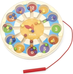 Ξύλινο μαγνητικό παιχνίδι Ρολόι λαβύρινθος Viga