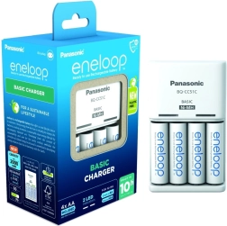 Φορτιστής Eneloop Basic BQCC51 + 4x μπαταρίες AA