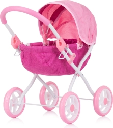 Chipolino βαθύ καροτσάκι για κούκλες Daisy pink linen